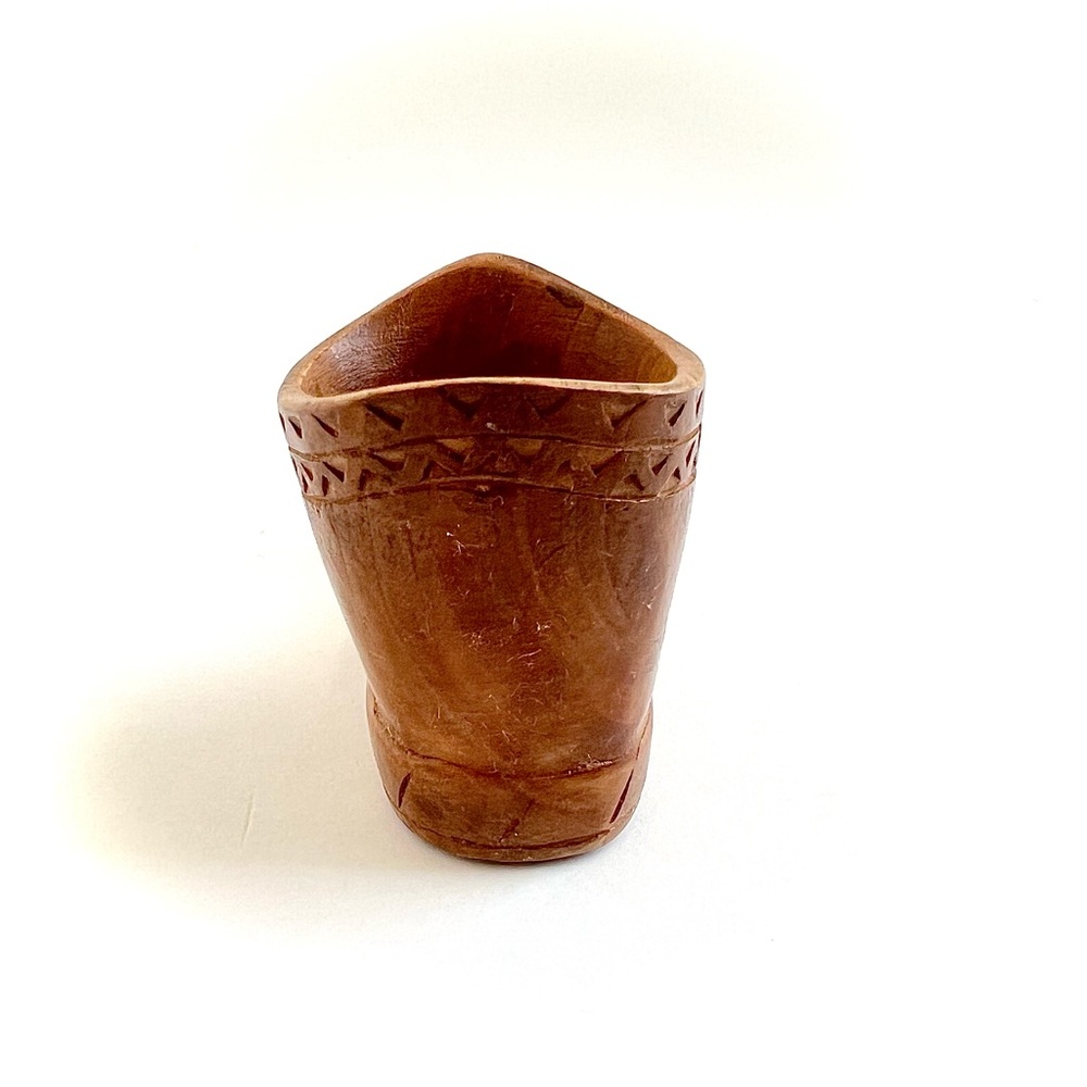 Vintage Hand-Carved Wooden Opanci Boot Figurine Rustic Folk Art Home Decor - Picture 2 of 10